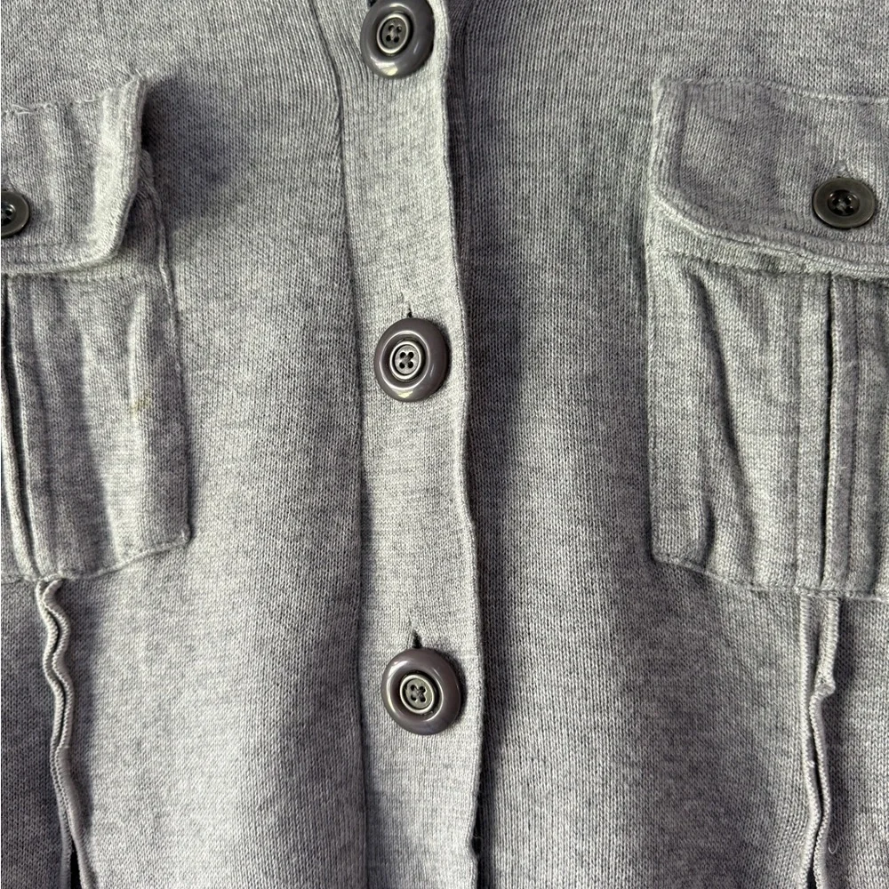 Free People Gray Button-Front Knit Midi Dress - Picture 4 of 9